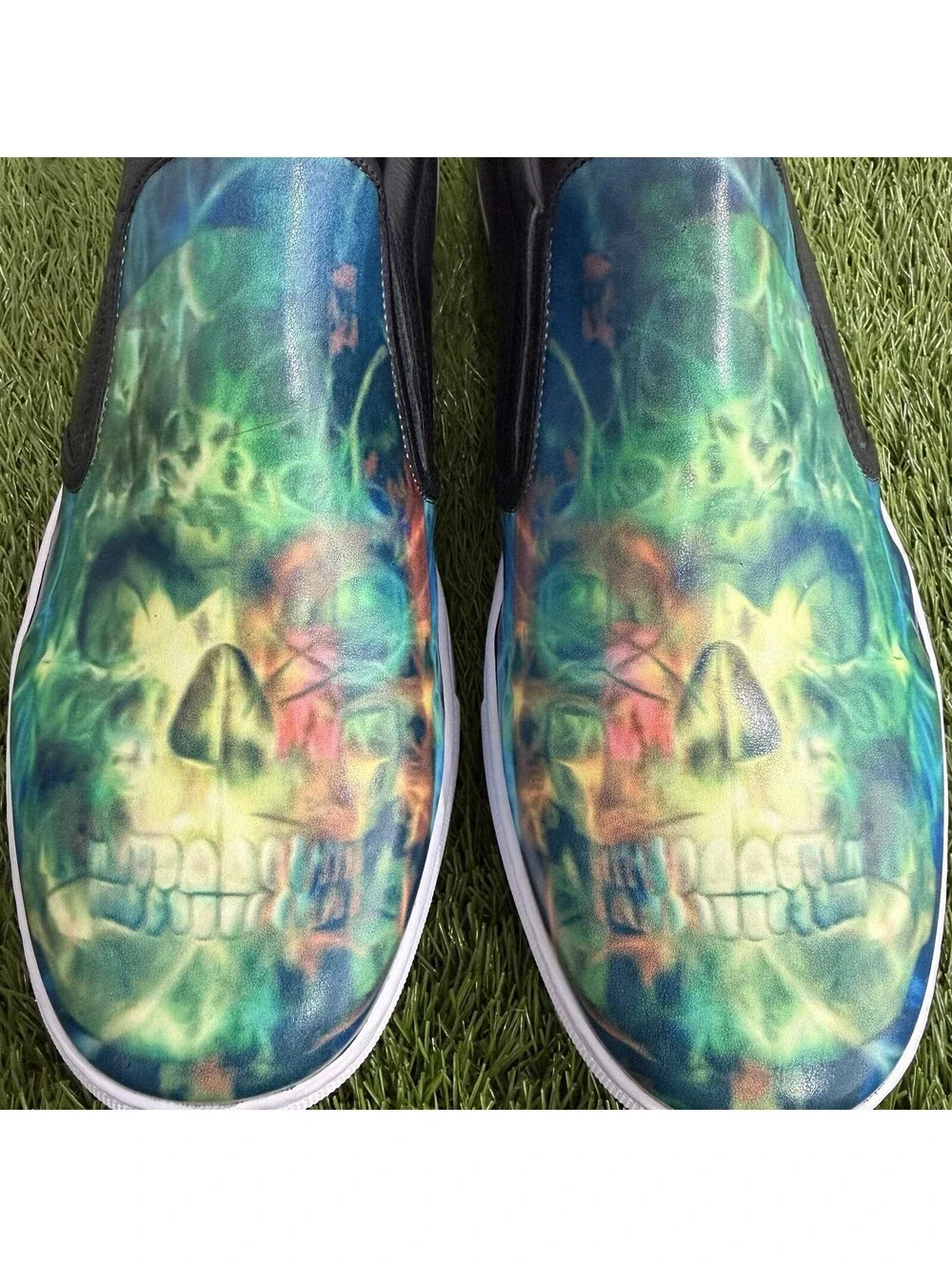 Robert Graham Morcilla Slip On Loafer Abstract Skull Shoes Men’s Size 13